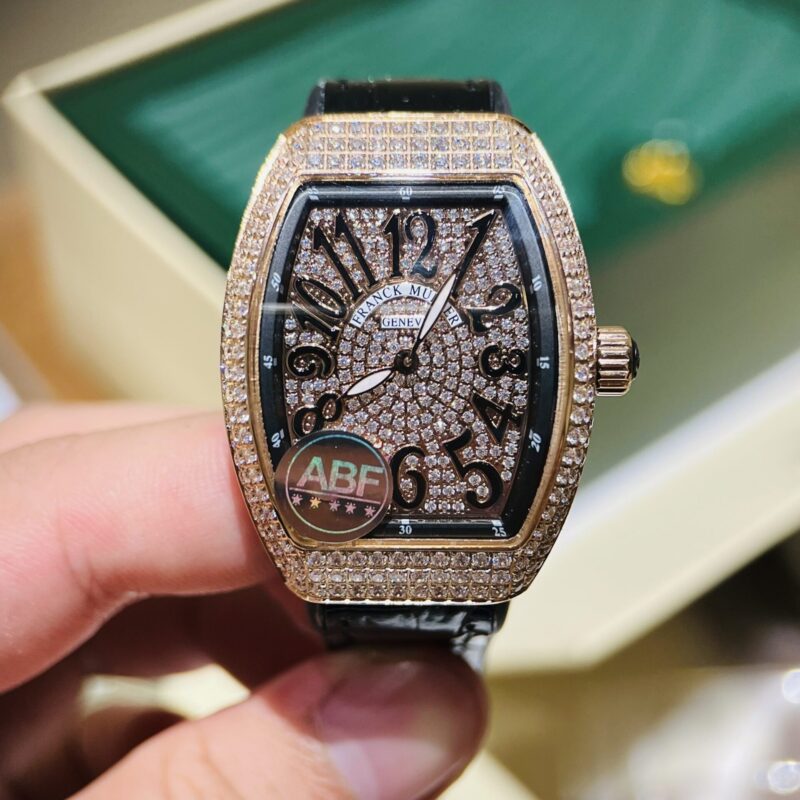 ĐỒNG HỒ FRANCK MULLER V32 ROSEGOLD MÀU ĐEN REP 1:1 36MM