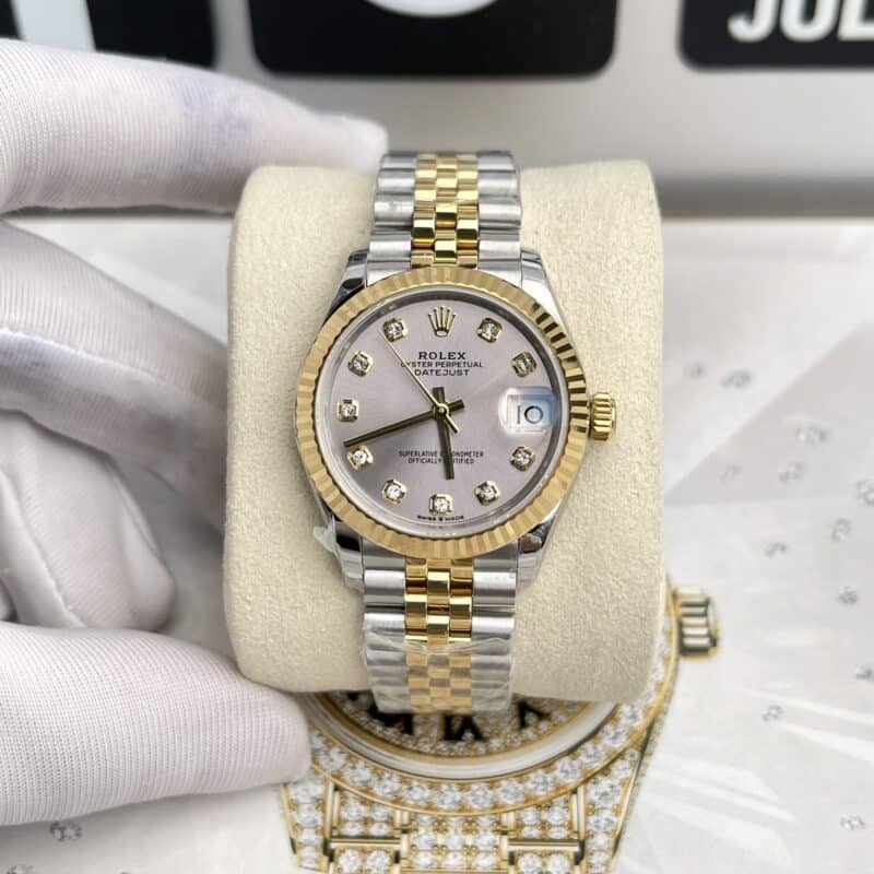 ĐỒNG HỒ ROLEX DATEJUST NỮ REPLICA 1:1 THỤY SỸ DEMI GOLD 18K