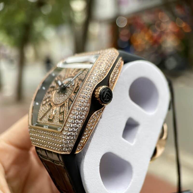 ĐỒNG HỒ FRANCK MULLER V45 ĐÍNH FULL KIM CƯƠNG NHÂN TẠO REPLICA 11