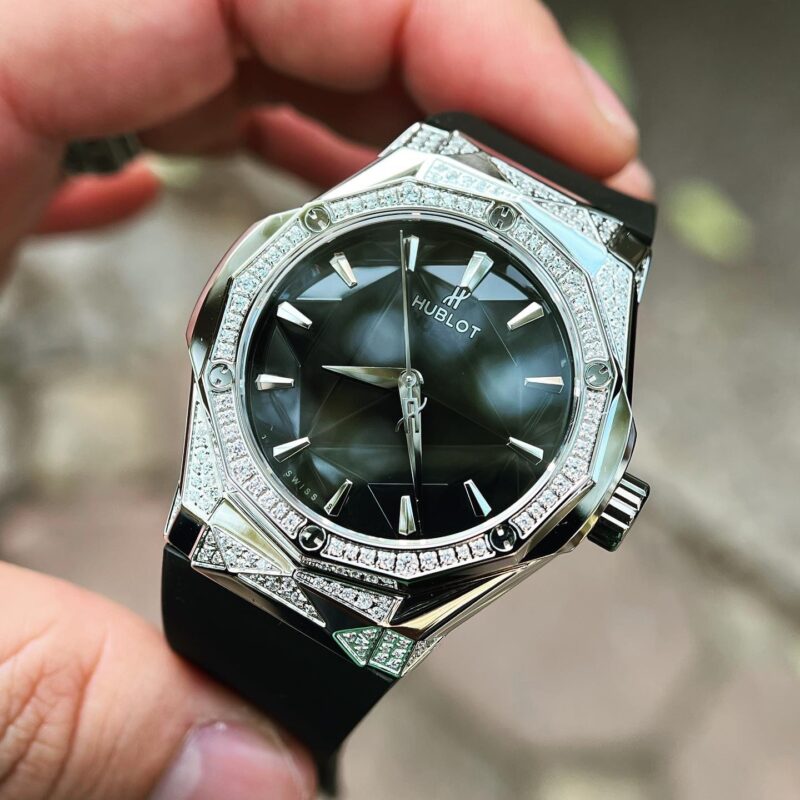 ĐỒNG HỒ HUBLOT CLASSIC FUSION ORLINSKI TITANIUM REPLICA 11 ĐÍNH ĐÁ 40MM