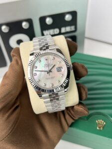 ĐỒNG HỒ ROLEX DATEJUST 126334 SUPER FAKE MẶT SỐ VỎ TRAI TRẮNG 41MM