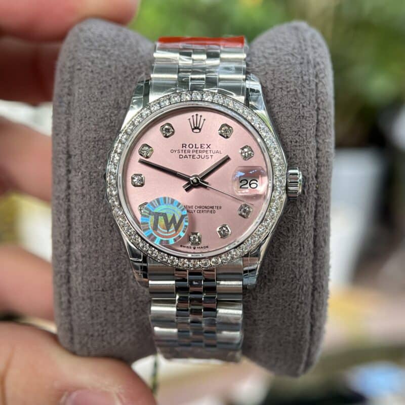 ĐỒNG HỒ NỮ ROLEX DATEJUST REP 11 TW FACTORY MẶT SỐ HỒNG NỮ TÍNH 31MM