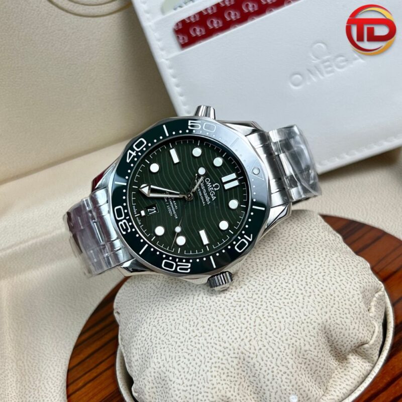 ĐỒNG HỒ NAM OMEGA REP 11 SEAMATER 300M MẶT SỐ XANH RÊU