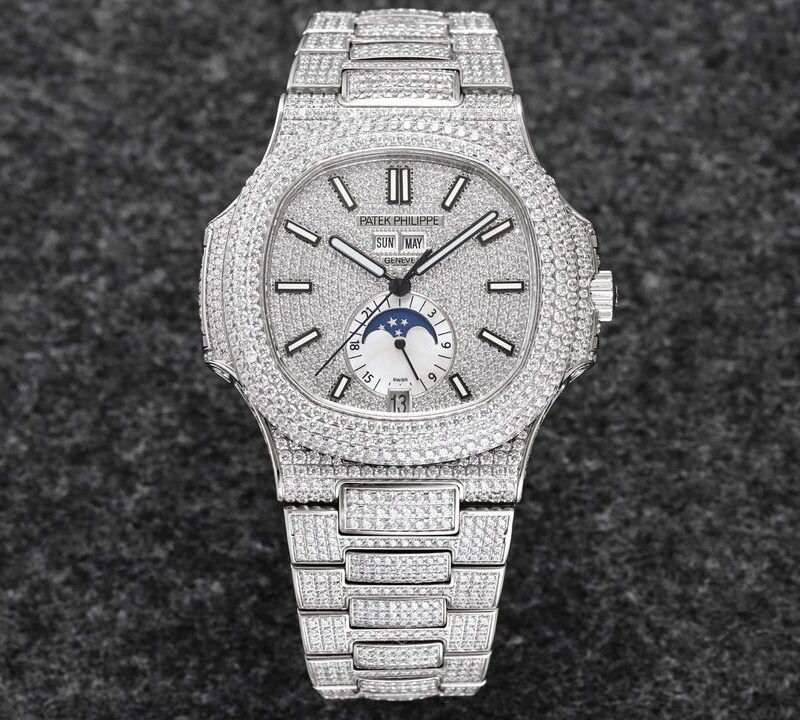 ĐỒNG HỒ PATEK PHILIPPE NAUTILUS 5726/1A-014 REPLCIA 1:1 FULL ĐÁ R8 FACTORY