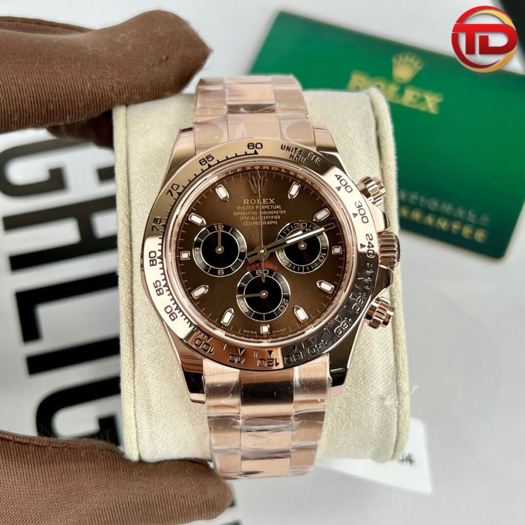 ĐỒNG HỒ ROLEX REP 1:1 DAYTONA BỌC VÀNG VIP MẶT SỐ SOCOLA