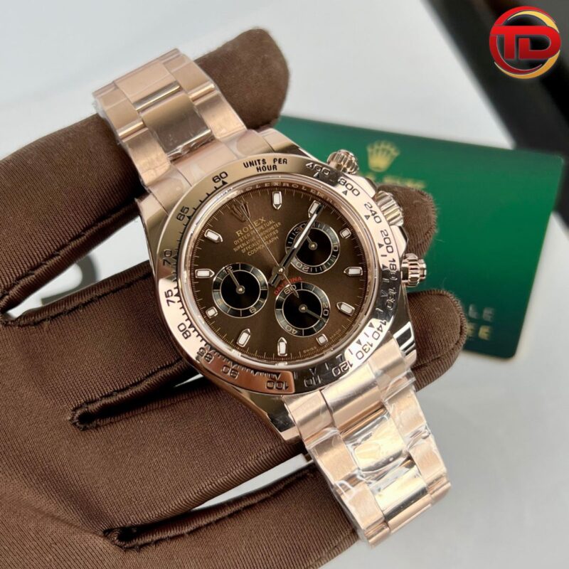 ĐỒNG HỒ ROLEX REP 1:1 DAYTONA BỌC VÀNG VIP MẶT SỐ SOCOLA