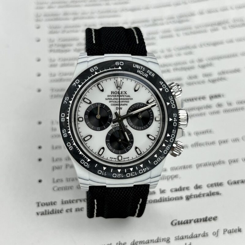 ĐỒNG HỒ ROLEX DAYTONA VỎ CARBON REP 1:1 CAO CẤP NHẤT DIW