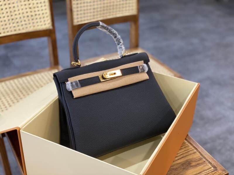 TÚI XÁCH HM HERMES KELLY 28 NGUYÊN BẢN SIÊU CẤP MÀU ĐEN