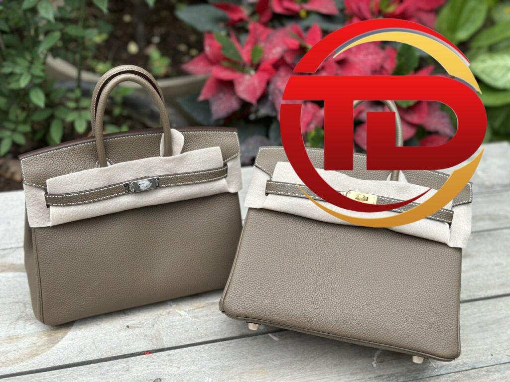 TÚI HERMES BIRKIN 25 SWIFT KHÂU TAY SIÊU CẤP LIKE AUTH MÀU GHI XÁM