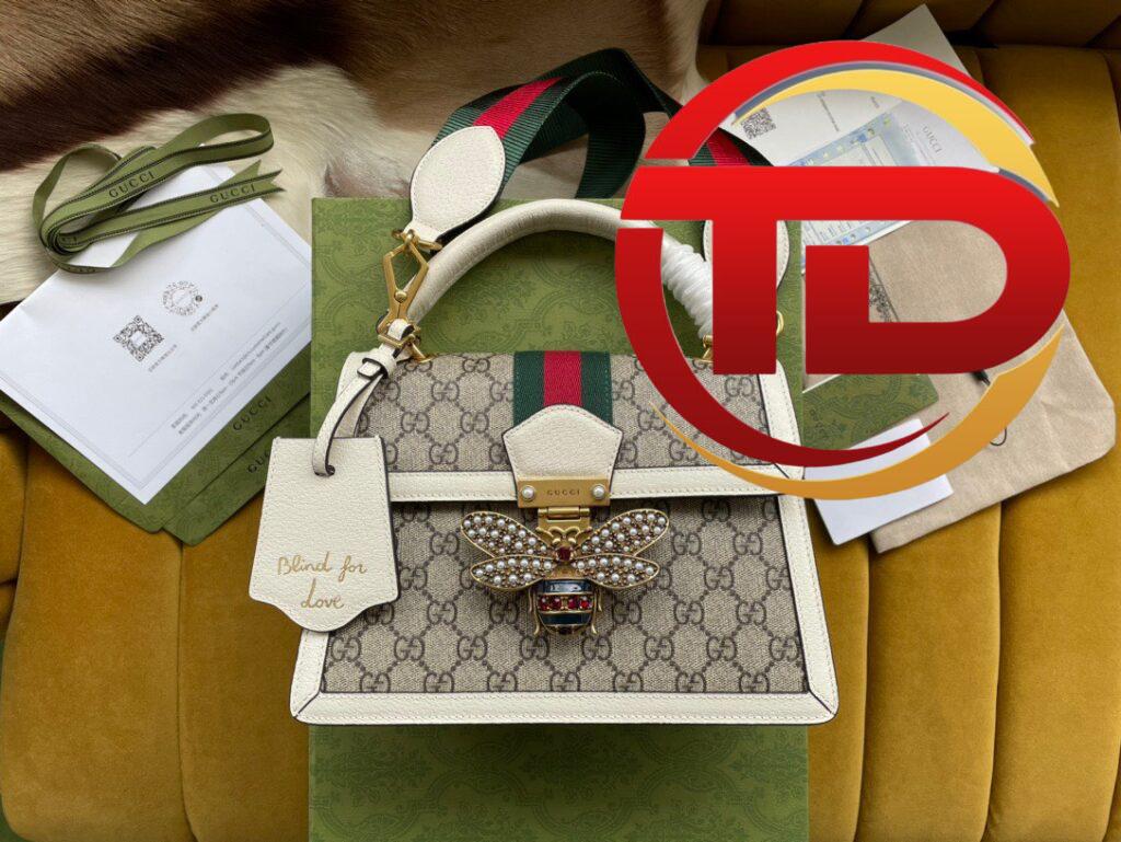 TÚI GUCCI QUEEN MARGARNET BAG KHÓA ONG SIÊU CẤP MÀU TRẮNG