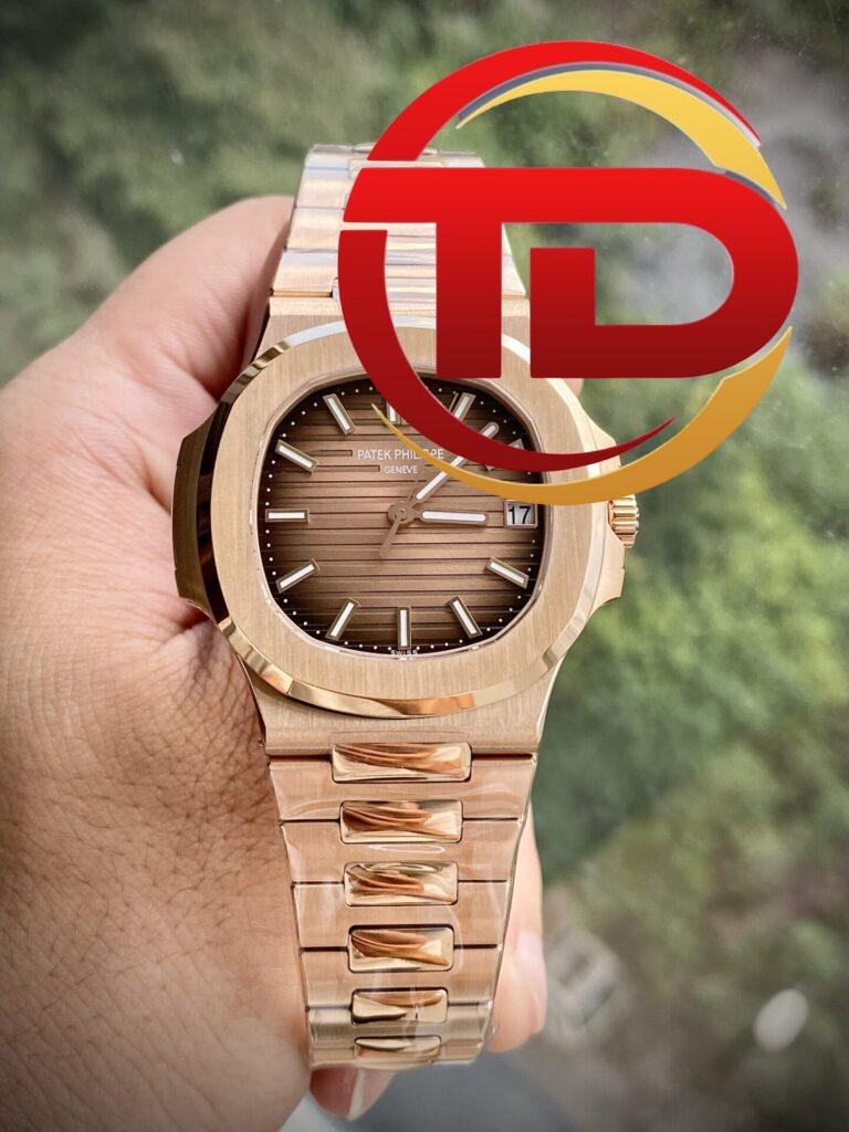 ĐỒNG HỒ PATEK PHILIPPE NAUTILUS 5711 MẶT CHOCOLATE VỎ VÀNG HỒNG REP 1:1 3K FACTORY