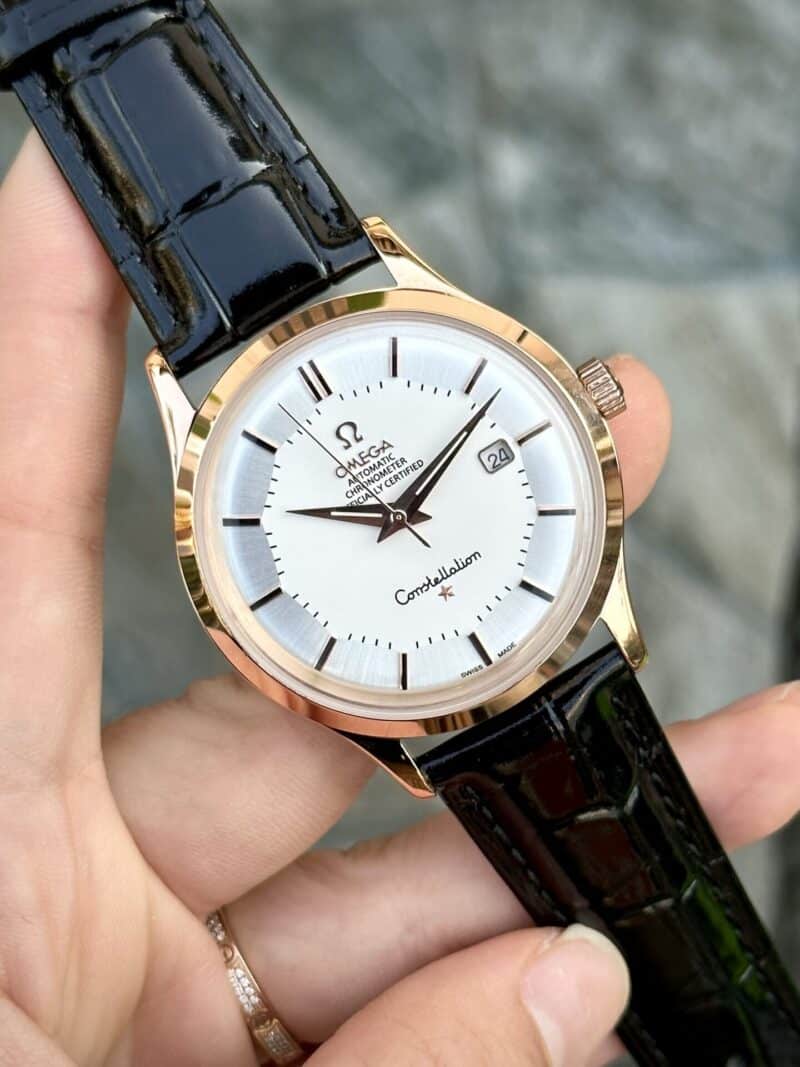 ĐỒNG HỒ OMEGA NAM DÂY DA ĐEN FAKE 1:1 MÁY NHẬT CAO CẤP