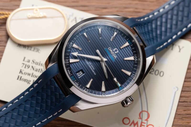 ĐỒNG HỒ OMEGA SEAMATER AQUA TERRA MÀU XANH BLUE REPLICA 1:1 VS FACTORY