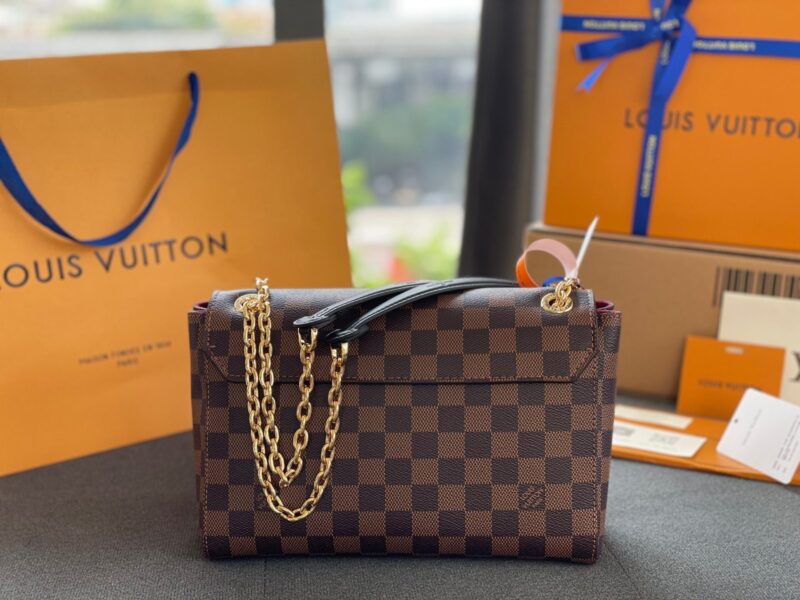 TÚI LV LOUIS VUITTON VAVIN PM DAMIER EBENE RED REPLICA