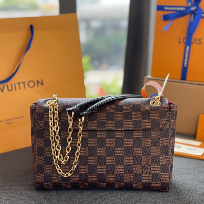 TÚI LV LOUIS VUITTON VAVIN PM DAMIER EBENE RED REPLICA