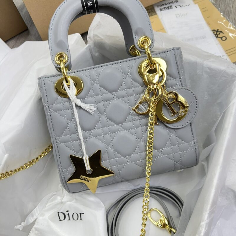 TÚI XÁCH LADY DIOR MINI SIZE NGUYÊN BẢN TAG VÀNG