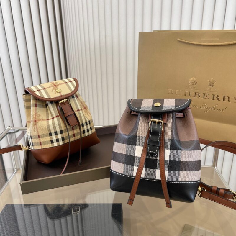 BA LÔ BURBERRY WOMEN MICRO CHECK & LEATHER BACKPACK SUPER