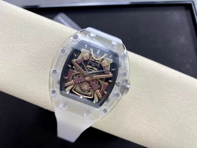 ĐỒNG HỒ RICHARD MILLE SAMURAI RM 47 VỎ SAPPHIRE MÀU TRẮNG REP 1:1