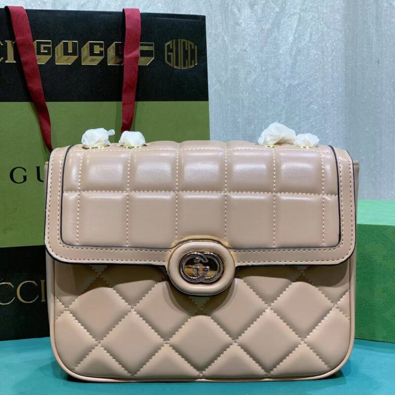 TÚI GUCCI DECO SMALL LEATHER SHOULDER BAG SUPER