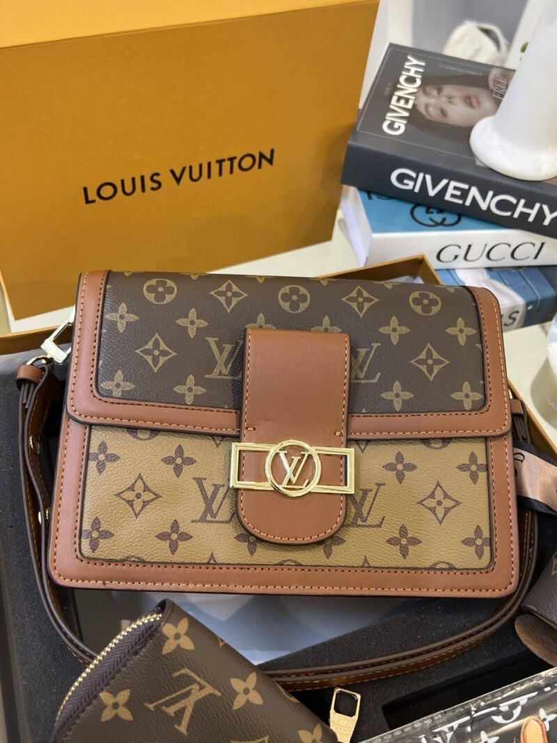 TÚI LV LOUIS VUITTON DAUPHINE MM BAG MONOGRAM SUPER VIP MÀU NÂU