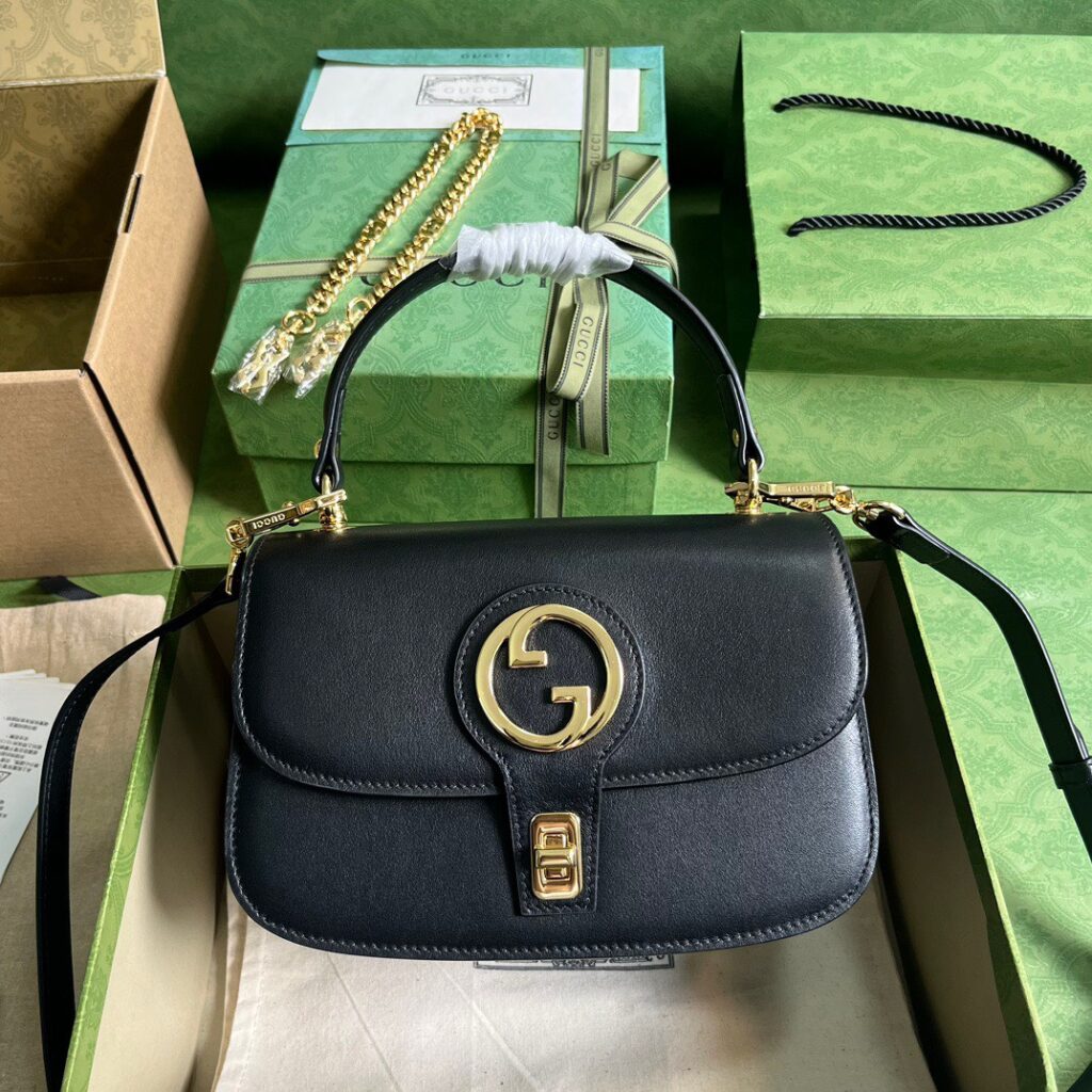 TÚI XÁCH GUCCI BLONDIE TOP-HANDLE BAG SIÊU CẤP MÀU ĐEN