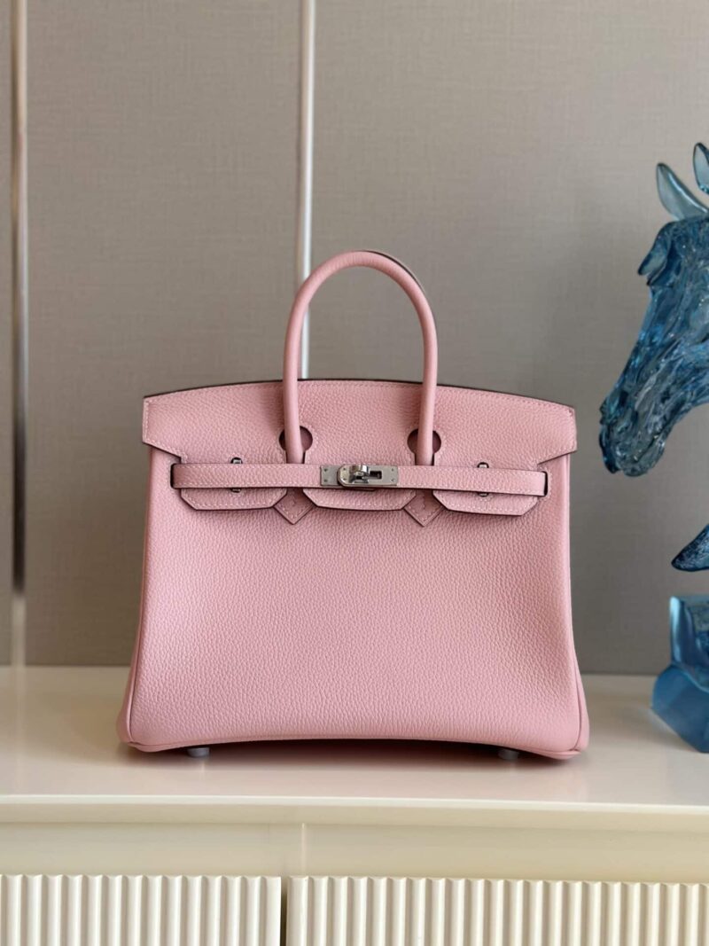 TÚI HERMES BIRKIN 25 TOGO KHÂU TAY SIÊU CẤP LIKE AUTH MÀU HỒNG PHẤN