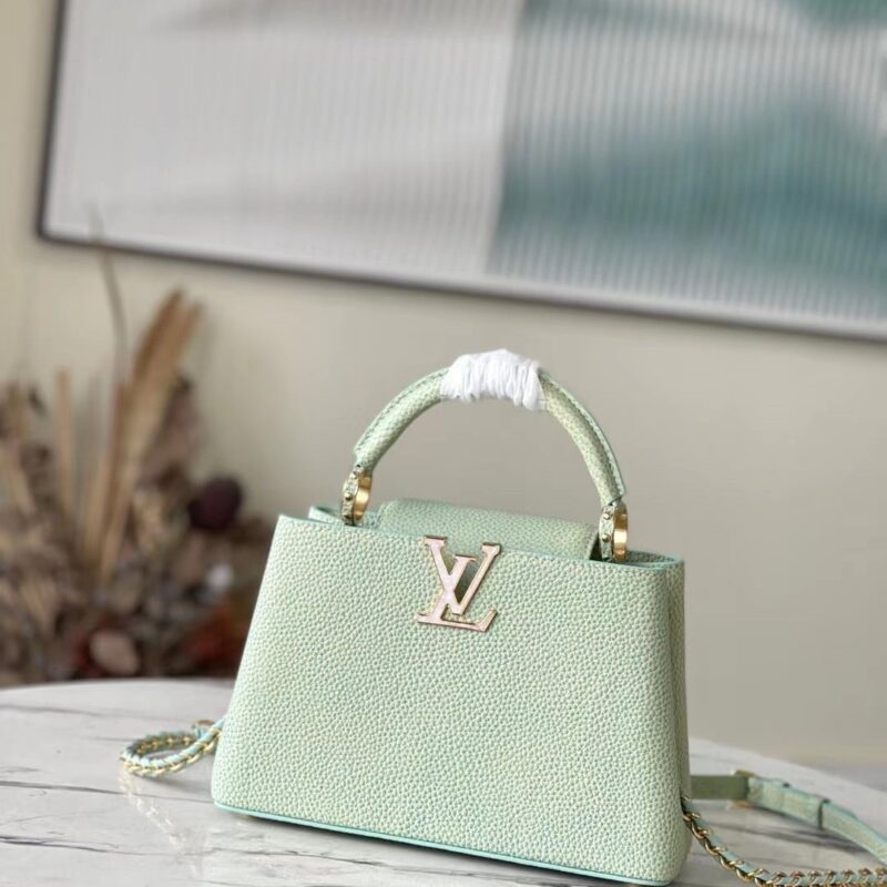 TÚI LV LOUIS VUITTON CAPUCINES BB SIÊU CẤP MÀU XANH MINT