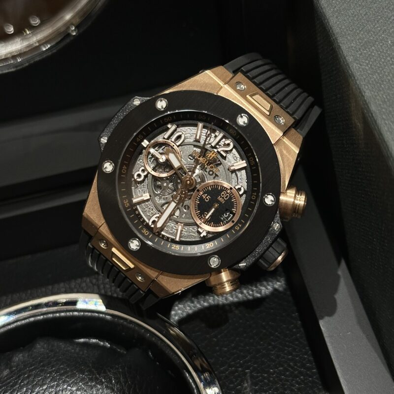 HUBLOT BIG BANG UNICO KING GOLD BLACK CERAMIC BEST QUALITY 44MM