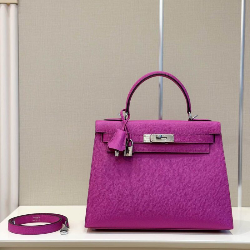 TÚI HERMES KELLY 28 ESPOM KHÂU TAY SIÊU CẤP MÀU TÍM