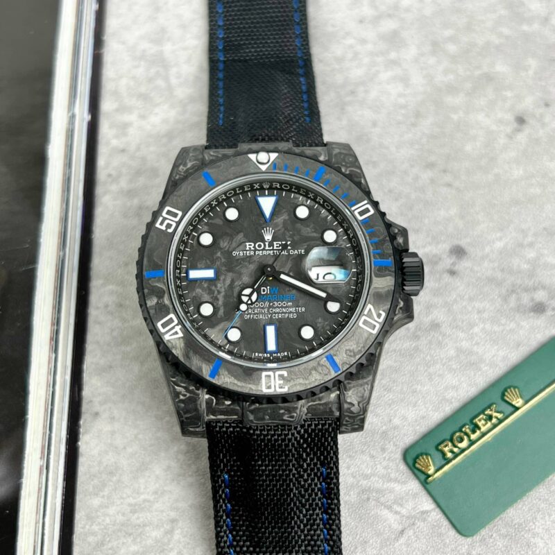 ROLEX SUBMARINER DIW BLACK CARBON CANVAS STRAP