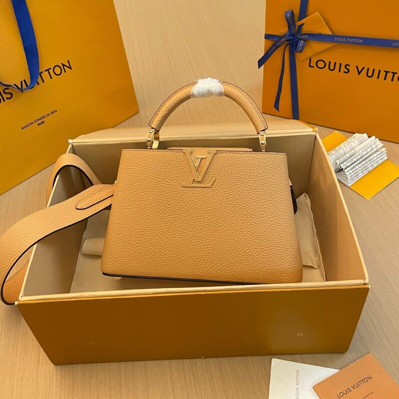 TÚI LV LOUIS VUITTON CAPUCINES BB SIÊU CẤP MÀU NÂU