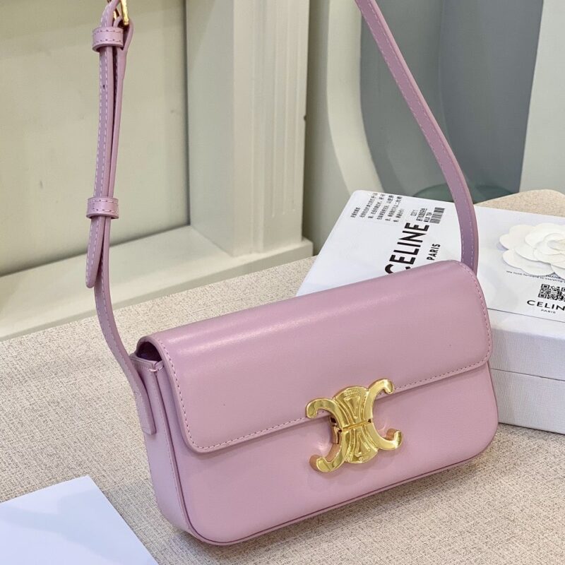 TÚI CELINE CHAIN SHOULDER BAG CLAUDE IN SHINY CALFSKIN SIÊU CẤP MÀU HỒNG