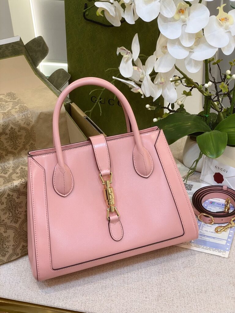 TÚI XÁCH GUCCI JACKIE 1961 MEDIUM TOTE BAG VIP PHÁP MÀU HỒNG