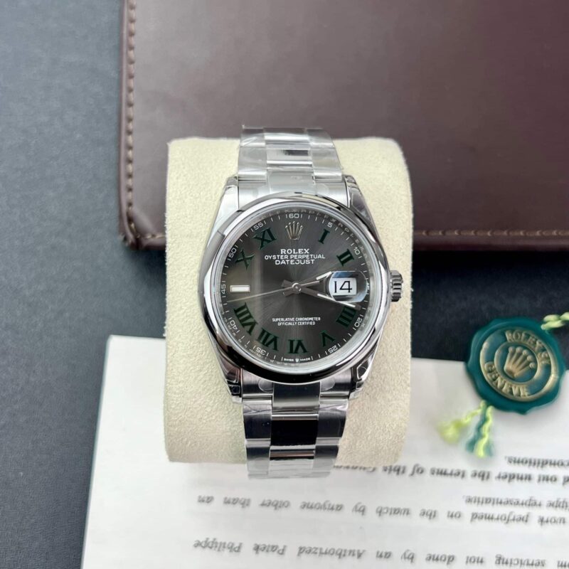 ROLEX DATEJUST 126200 WIMBLEDON SMOOTH BEZEL OYSTER SUPER CLONE 36MM